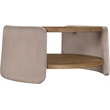 Meridian Furniture Wren Taupe Velvet Performance Fabric Coffee Table