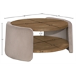 Meridian Furniture Wren Taupe Velvet Performance Fabric Coffee Table