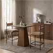 Meridian Furniture Monarch Beige Velvet Upholstered Counter Stool (Set of 2)