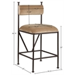Meridian Furniture Monarch Beige Velvet Upholstered Counter Stool (Set of 2)