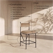Meridian Furniture Monarch Beige Velvet Upholstered Counter Stool (Set of 2)