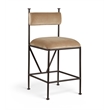 Meridian Furniture Monarch Beige Velvet Upholstered Counter Stool (Set of 2)