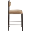 Meridian Furniture Monarch Beige Velvet Upholstered Counter Stool (Set of 2)