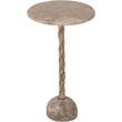 Meridian Furniture Helix Beige Genuine Marble Top End / Side Table
