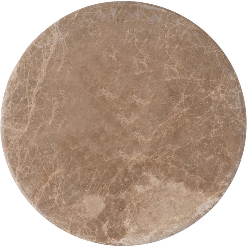 Meridian Furniture Helix Beige Genuine Marble Top End / Side Table