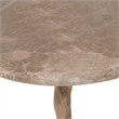 Meridian Furniture Helix Beige Genuine Marble Top End / Side Table