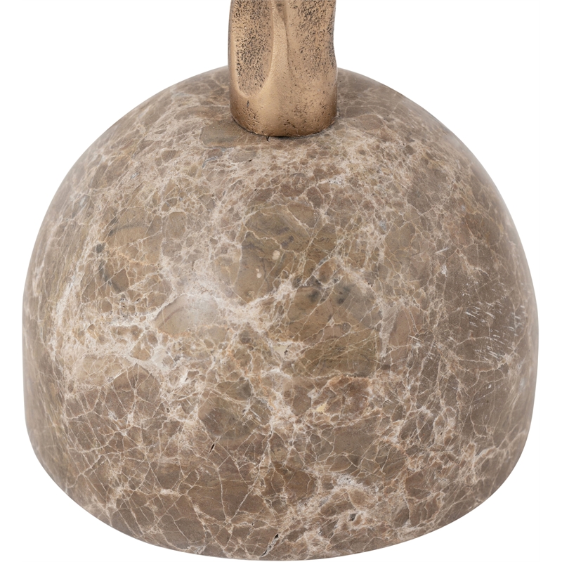 Meridian Furniture Helix Beige Genuine Marble Top End / Side Table