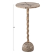Meridian Furniture Helix Beige Genuine Marble Top End / Side Table