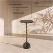 Meridian Furniture Helix Brown Genuine Marble Top End / Side Table