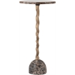 Meridian Furniture Helix Brown Genuine Marble Top End / Side Table