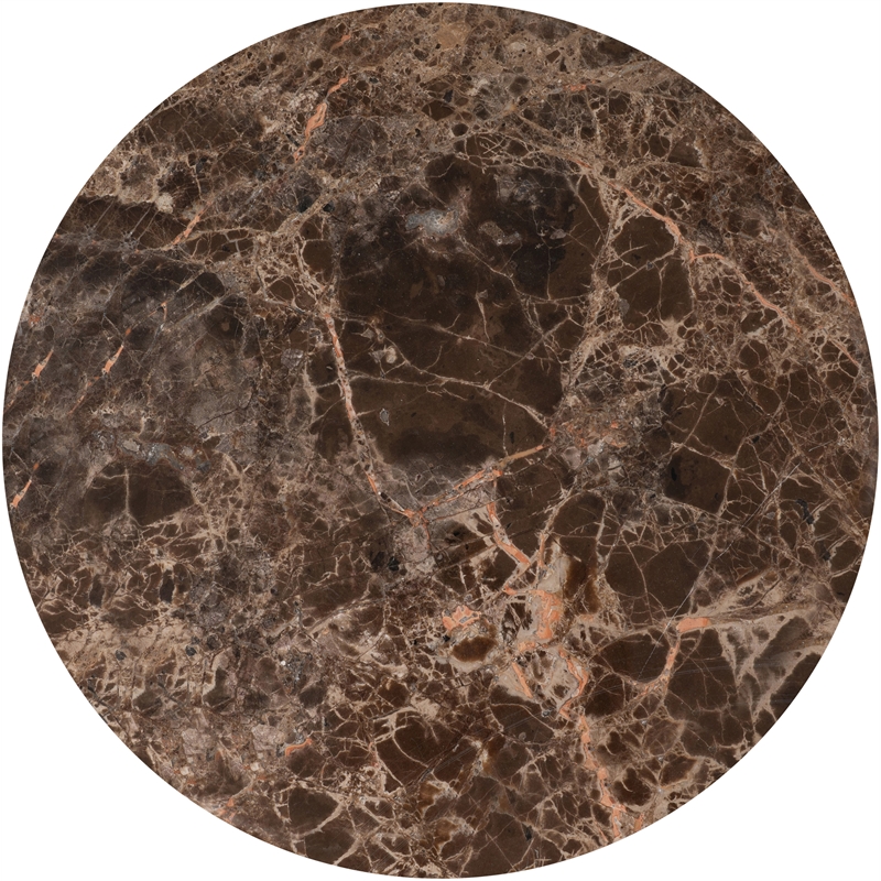 Meridian Furniture Helix Brown Genuine Marble Top End / Side Table