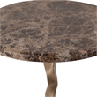 Meridian Furniture Helix Brown Genuine Marble Top End / Side Table