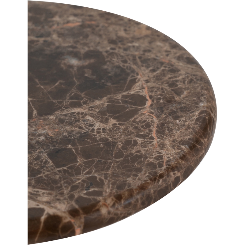 Meridian Furniture Helix Brown Genuine Marble Top End / Side Table