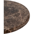 Meridian Furniture Helix Brown Genuine Marble Top End / Side Table