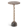 Meridian Furniture Helix Brown Genuine Marble Top End / Side Table