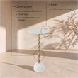 Meridian Furniture Helix White Genuine Marble Top End / Side Table