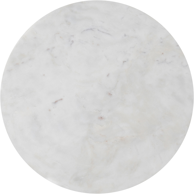 Meridian Furniture Helix White Genuine Marble Top End / Side Table