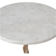 Meridian Furniture Helix White Genuine Marble Top End / Side Table