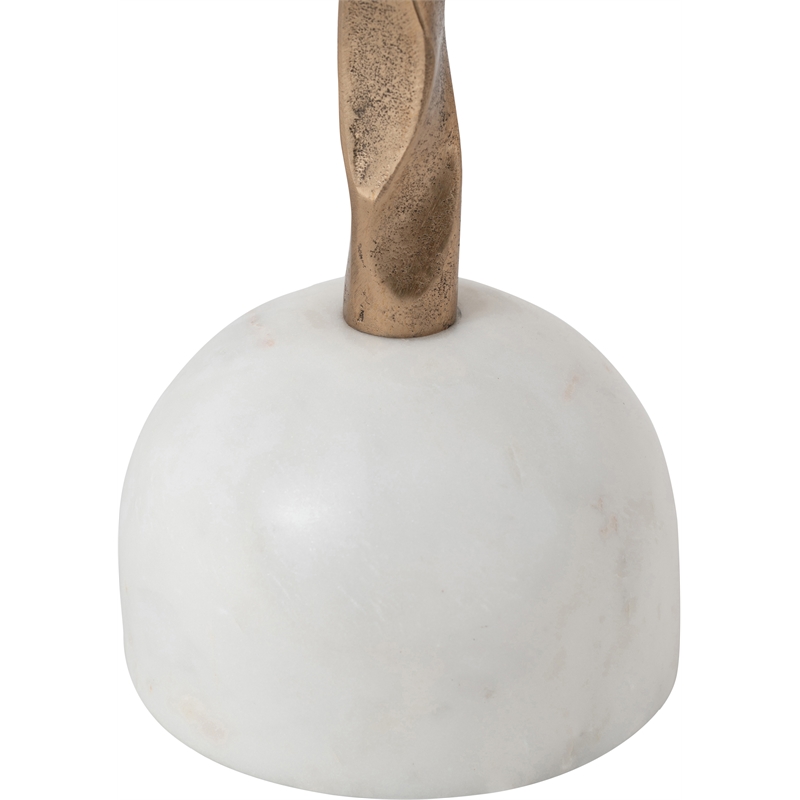 Meridian Furniture Helix White Genuine Marble Top End / Side Table