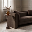 Meridian Furniture Helix Brown Genuine Marble Top End / Side Table