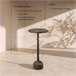Meridian Furniture Helix Brown Genuine Marble Top End / Side Table