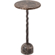 Meridian Furniture Helix Brown Genuine Marble Top End / Side Table