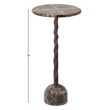 Meridian Furniture Helix Brown Genuine Marble Top End / Side Table