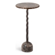 Meridian Furniture Helix Brown Genuine Marble Top End / Side Table