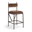Meridian Furniture Monarch Brown Velvet Upholstered Counter Stool (Set of 2)