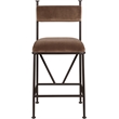 Meridian Furniture Monarch Brown Velvet Upholstered Counter Stool (Set of 2)
