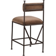 Meridian Furniture Monarch Brown Velvet Upholstered Counter Stool (Set of 2)