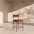 Meridian Furniture Monarch Cognac Velvet Upholstered Counter Stool (Set of 2)