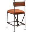 Meridian Furniture Monarch Cognac Velvet Upholstered Counter Stool (Set of 2)