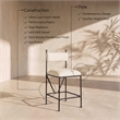 Meridian Furniture Monarch Cream Velvet Upholstered Counter Stool (Set of 2)