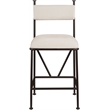 Meridian Furniture Monarch Cream Velvet Upholstered Counter Stool (Set of 2)