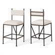 Meridian Furniture Monarch Cream Velvet Upholstered Counter Stool (Set of 2)