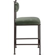 Meridian Furniture Monarch Green Velvet Upholstered Counter Stool (Set of 2)