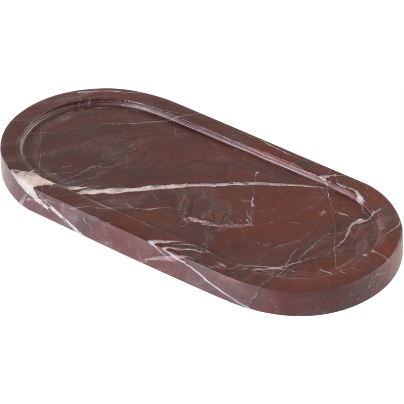 Meridian Furniture Vanta Cherry Genuine Marble 2pc. Tray