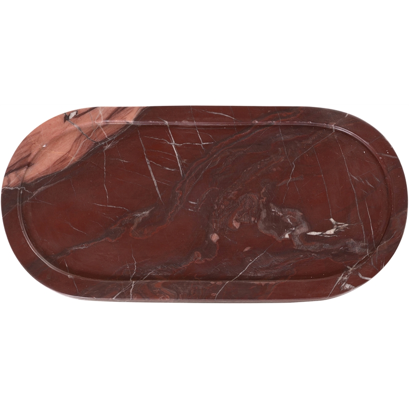 Meridian Furniture Vanta Cherry Genuine Marble 2pc. Tray