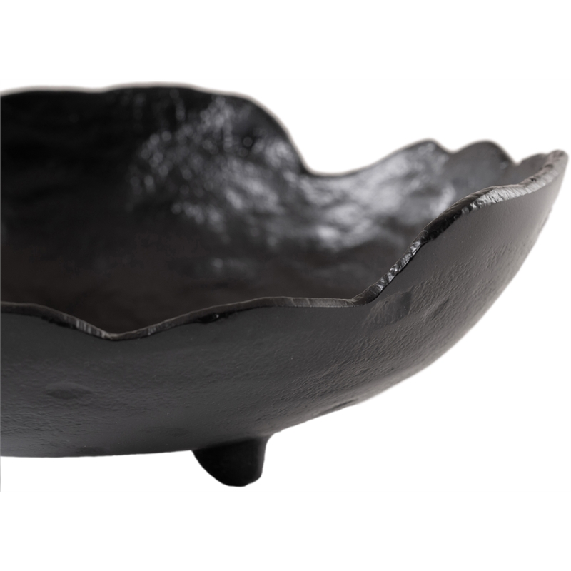 Meridian Furniture Calyx Black Aluminum Bowl
