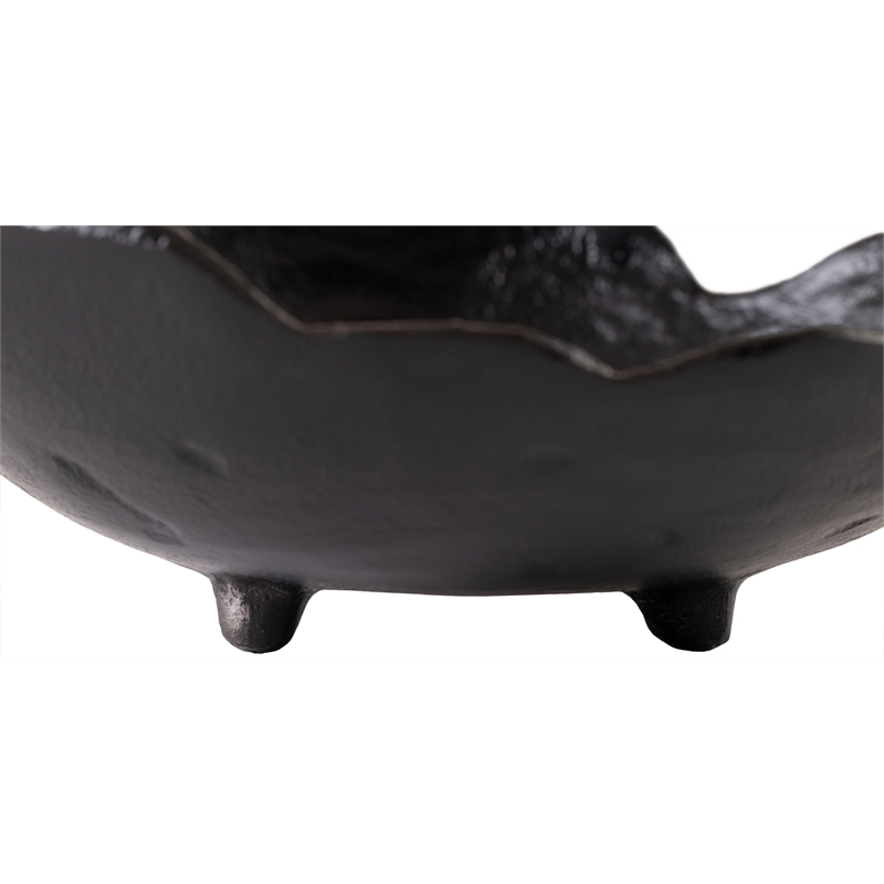 Meridian Furniture Calyx Black Aluminum Bowl