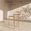 Meridian Furniture Evren Glass Top 2pc Nesting End / Side Table