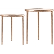 Meridian Furniture Evren Glass Top 2pc Nesting End / Side Table