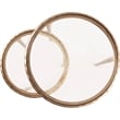 Meridian Furniture Evren Glass Top 2pc Nesting End / Side Table