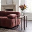 Meridian Furniture Evren Glass Top 2pc Nesting End / Side Table