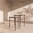 Meridian Furniture Evren Glass Top 2pc Nesting End / Side Table