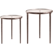 Meridian Furniture Evren Glass Top 2pc Nesting End / Side Table