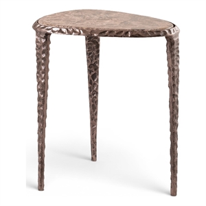 Meridian Furniture Gild Brown Genuine Marble Top End / Side Table