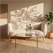 Meridian Furniture Evren Glass Top And Aluminum Base Coffee Table