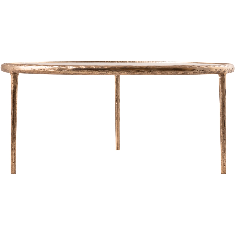Meridian Furniture Evren Glass Top And Aluminum Base Coffee Table
